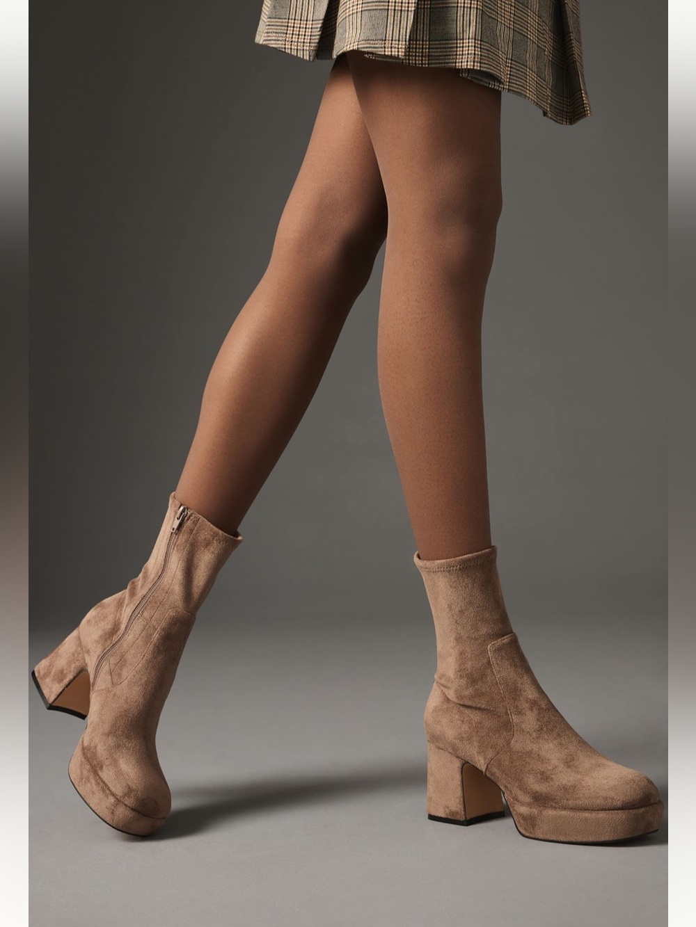 Anthropologie ~Silent D ~ Otto Booties  Color: Taupe 
Size: US 10-10.5 /